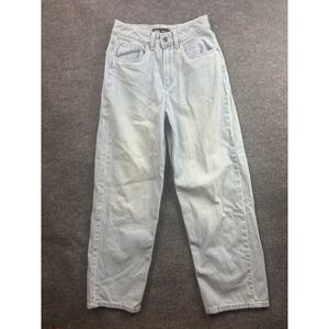 Vans Sirelle Jeans Women 27 Light Blue Baggy Fit High Rise Wide Leg Denim
